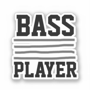 Bass Player Sticker