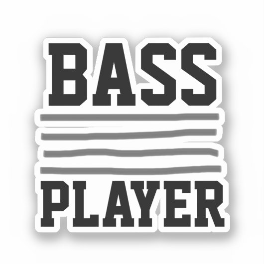 Bass Player Sticker (Voorkant)