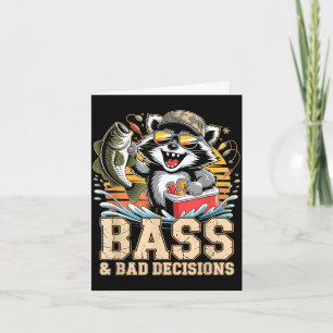 Bass & slechte beslissingen wasbeer vissen bier  kaart