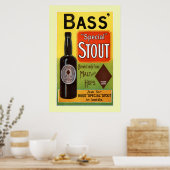 Bass Stout  Beer Advertisation Poster (Keuken)