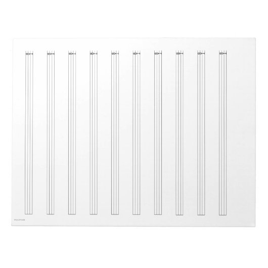 Bass Tab Notebook: 4 String Bass guitar Blank Notitieblok (Voorkant)