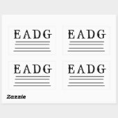 Bass Tuned Rechthoekige Sticker (Vel)