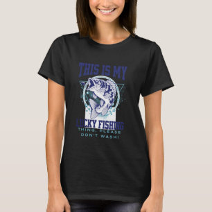 Bass Vis Grappige Vader Visser, Dit is Mijn Geluks T-shirt