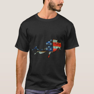 Bass vissen Amerikaanse Camo USA Vlag voor Visser T-shirt