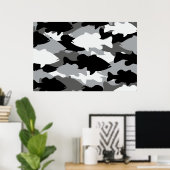 Bass Vissen Black Camo Poster (Thuiskantoor)
