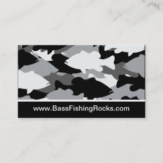 Bass Vissen Black Camo Visitekaartje
