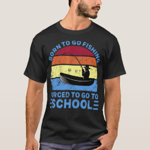 Bass vissen Vis Visser Kinderen Geboren Om Te Viss T-shirt