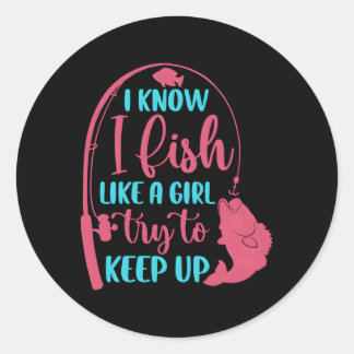 Bass Vist Fisher Vist Ronde Sticker