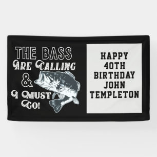 Bass Vist Happy Birthday Banner voegt leeftijd toe