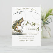 Bass Vist vrolijke verjaardag Kaart (Staand voorkant)