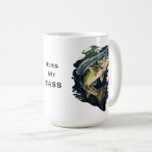 Basse à grande bouche Pêche café Mug (Devant droit)