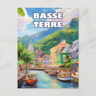 Basse-aarde, setting of waves briefkaart