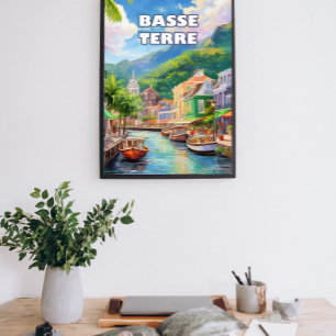 Basse-aarde, setting of waves perfect poster