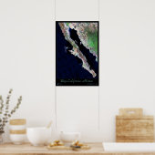 Basse-Californie, Mexique affiche satellite (Cuisine)