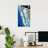 Basse Californie, Mexique poster par satellite (Bureau à domicile)