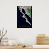 Basse Californie, Mexique poster par satellite (Cuisine)