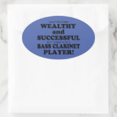 Basse Clarinet Wealthy & succès Oval Sticker (Sac)