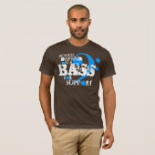 Basse de T-shirt de choeur pour le bleu de soutien (Devant entier)