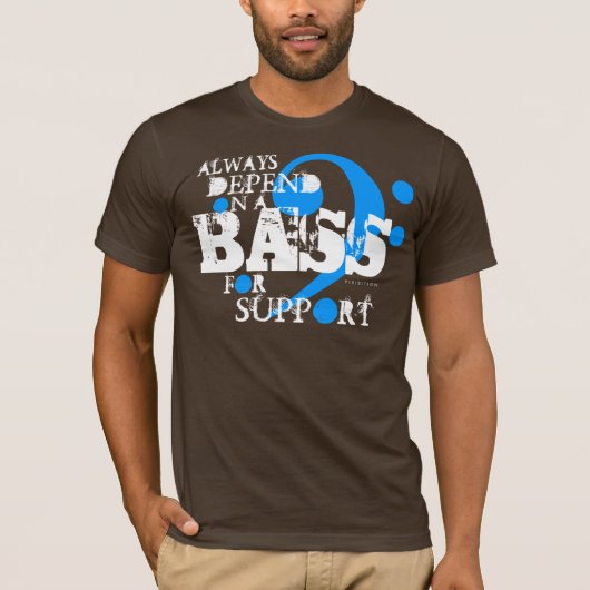 Basse de T-shirt de choeur pour le bleu de soutien (Devant)