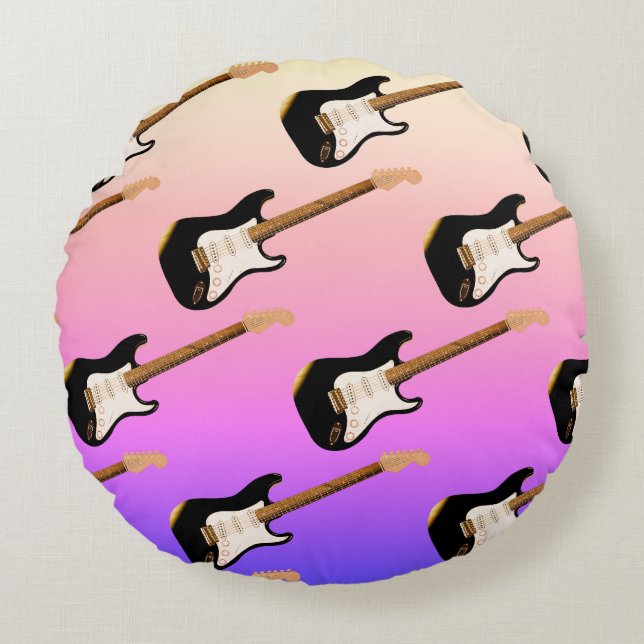 Basse, Guitare Arrondi coussin de lancer (Devant)