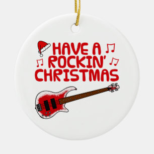 Basse Guitare Baid Musicien de Noël Ornement