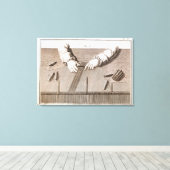 Basse-Lisse-techniek op de tapijten van Gobelins Canvas Afdruk (Insitu (Houten vloer))