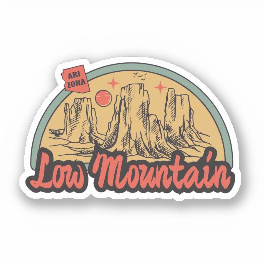 Basse montagne, autocollant Arizona (Devant)