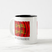 Basse-Normandie die zwaait met naam Tweekleurige Koffiemok (Voorkant links)