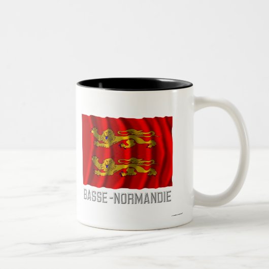 Basse-Normandie die zwaait met naam Tweekleurige Koffiemok (Rechts)