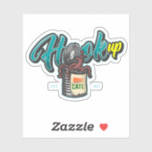 Basse Poisson ver Bait Hameçon | Sticker Die-Cut (Feuille)