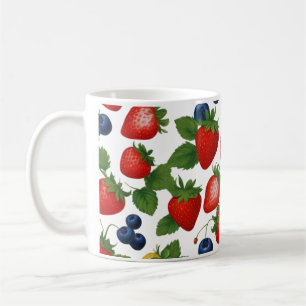 Basse tasse à café motif aux fruits
