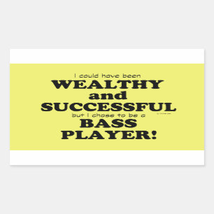 Basse Wealthy & Réussite Sticker Rectangulaire
