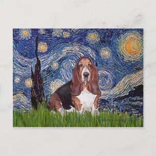 Basset 1 - Sterrennacht Briefkaart