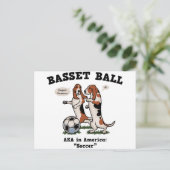 Basset Ball Briefkaart (Staand voorkant)
