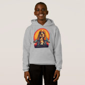 basset cool hound biker au coucher du soleil (Devant entier)