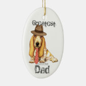 Basset Dad Ceramic Ornament (Rechts)