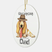 Basset Dad Ceramic Ornament (Links)