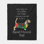 Basset Dad Fleece Blanket (Voorkant)
