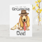 Basset Dad Kaart (Gele Bloem)