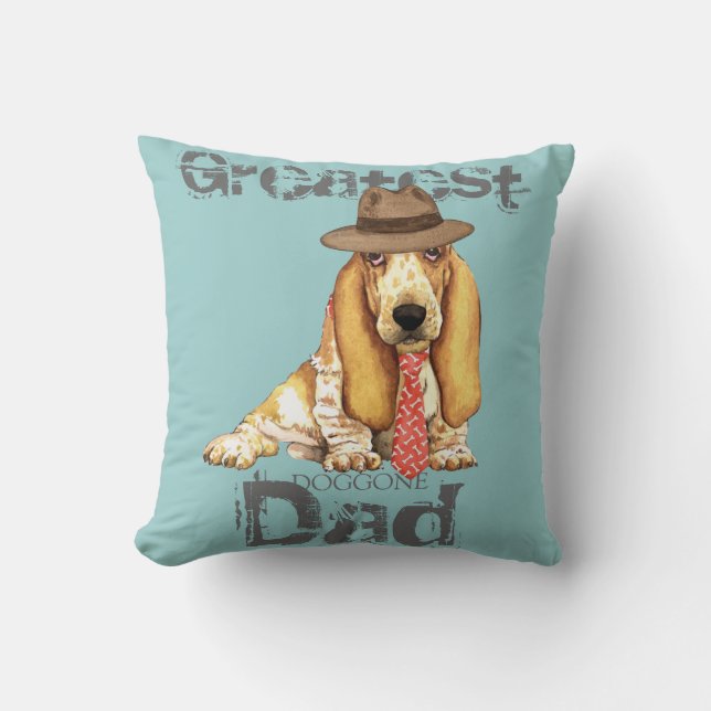 Basset Dad Kussen (Voorkant)