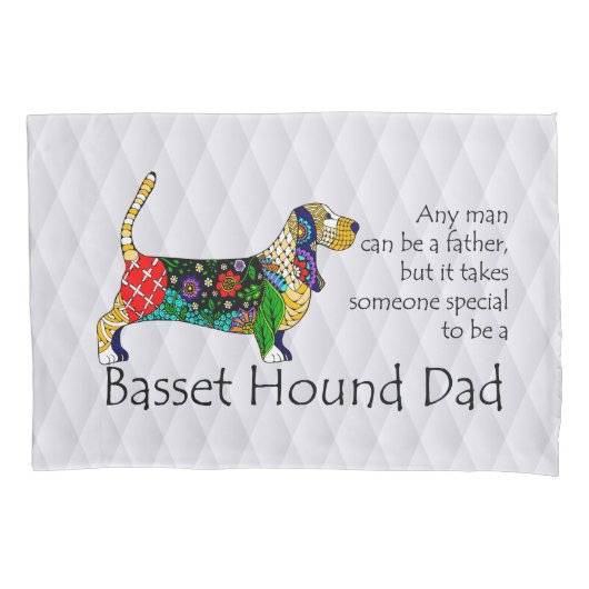 Basset Dad Pillowcase Kussensloop (Voorkant)