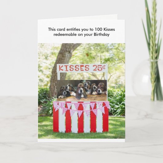 Basset de kaart van de hondenVerjaardag (Voorkant)