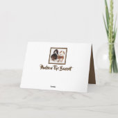 Basset endormi sur une carte drôle de "Fête des Pè (Dos)