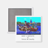 BASSET ET Aimant WASHINGTON (Recto/Verso)