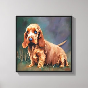 Basset Fauve de Bretagne - Hondenportret Canvas Afdruk