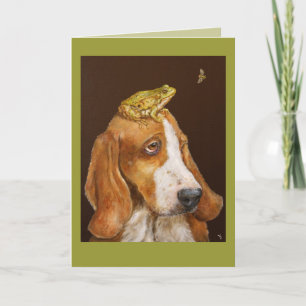 Basset, grenouille et carte de vol