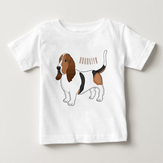 Basset hond cartoon illustratie  (Voorkant)
