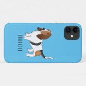 Basset hond cartoon illustratie Case-Mate iPhone case (Achterkant (horizontaal))