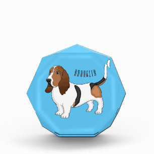 Basset hond cartoon illustratie fotoblokken