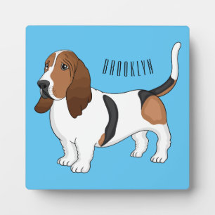 Basset hond cartoon illustratie fotoplaat
